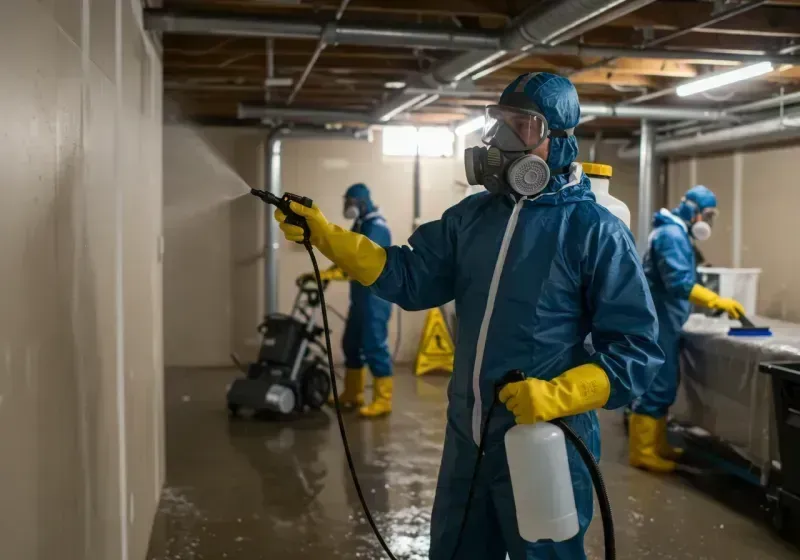 Basement Sanitization and Antimicrobial Treatment process in Collin County, TX